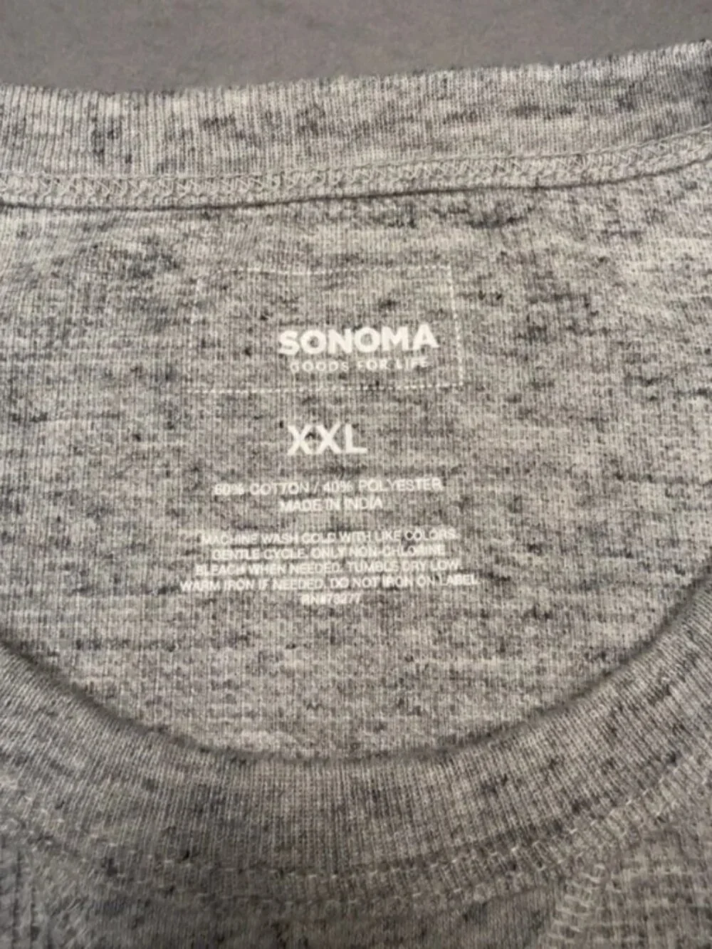 NWT Men’s Sonoma Super Soft Thermal Long Sleeved Shirt Size XXL
